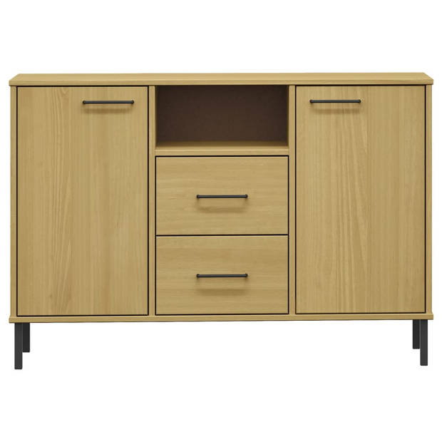 The Living Store OSLO Dressoir - 113 x 40 x 77 cm - Massief grenenhout - Industriële uitstraling