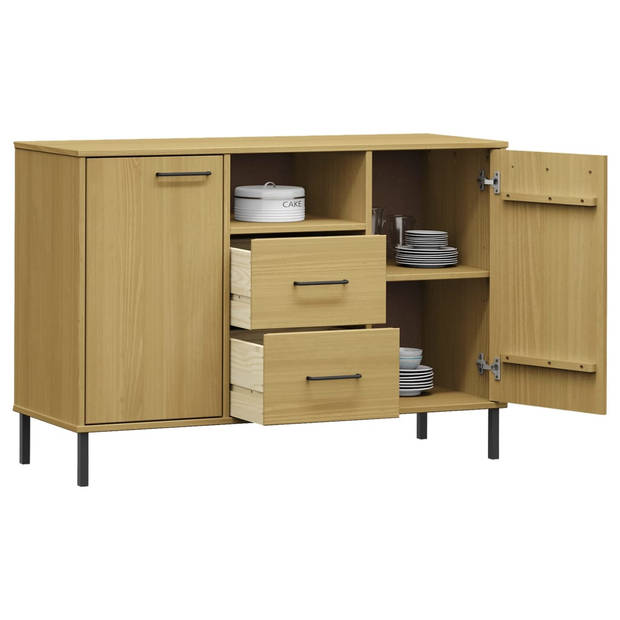 The Living Store OSLO Dressoir - 113 x 40 x 77 cm - Massief grenenhout - Industriële uitstraling