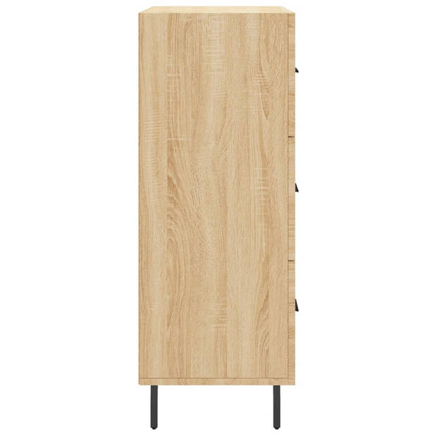 vidaXL Dressoir 69,5x34x90 cm bewerkt hout sonoma eikenkleurig