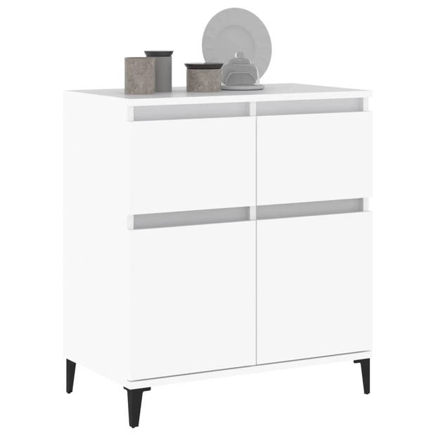 The Living Store Dressoir - Trendy en Praktisch - Badkaastje en Keukenkastje - 60x35x70 cm - Wit