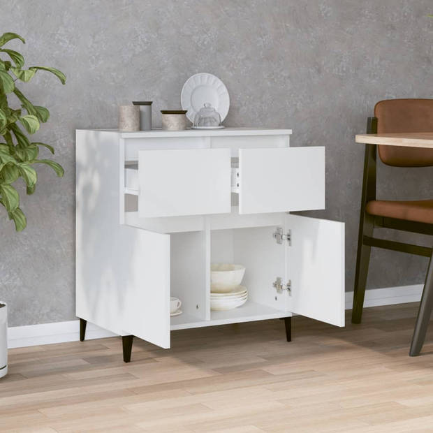 The Living Store Dressoir - Trendy en Praktisch - Badkaastje en Keukenkastje - 60x35x70 cm - Wit