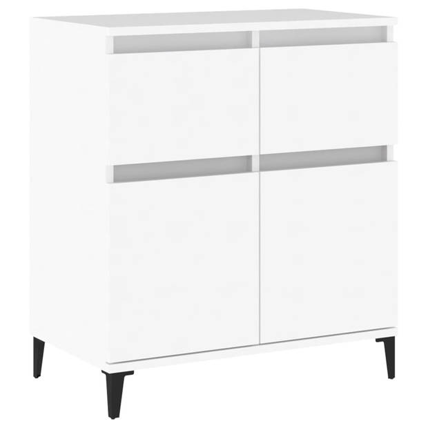 The Living Store Dressoir - Trendy en Praktisch - Badkaastje en Keukenkastje - 60x35x70 cm - Wit