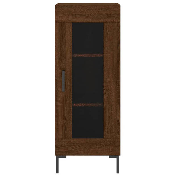 vidaXL Hoge kast 34,5x34x180 cm bewerkt hout bruin eikenkleur