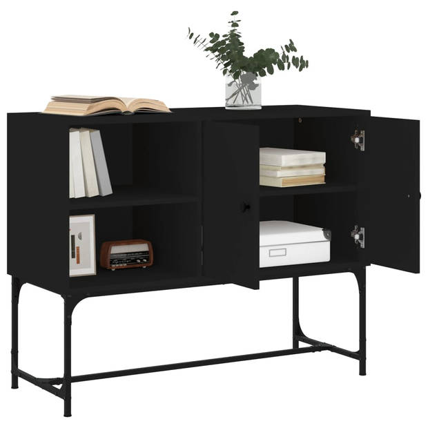 The Living Store Industrieel Dressoir - Zwart - 100 x 40 x 79.5 cm