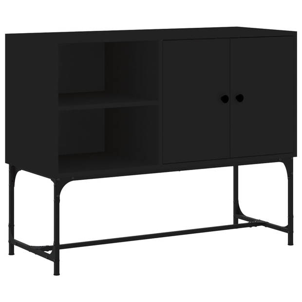 The Living Store Industrieel Dressoir - Zwart - 100 x 40 x 79.5 cm