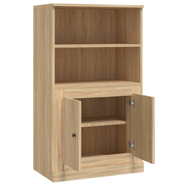 vidaXL Hoge kast 60x35,5x103,5 cm bewerkt hout sonoma eikenkleurig