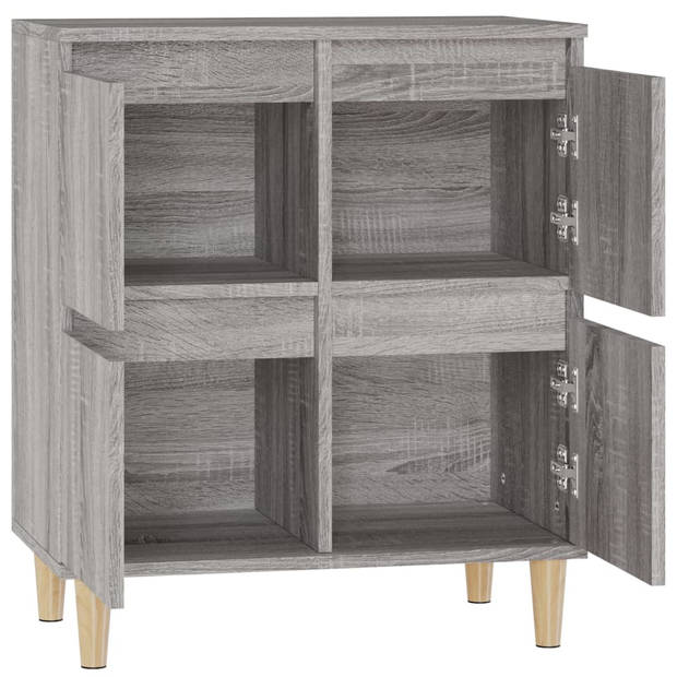 vidaXL Dressoir 60x35x70 cm bewerkt hout grijs sonoma eikenkleurig