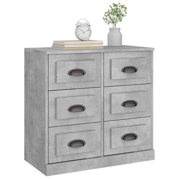 The Living Store Classic Dressoir - Betongrijs - 70 x 35.5 x 67.5 cm - Voldoende Opbergruimte