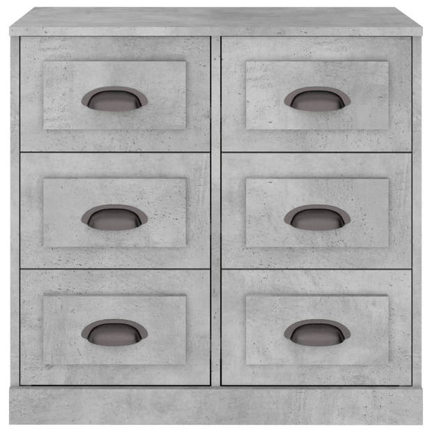 The Living Store Classic Dressoir - Betongrijs - 70 x 35.5 x 67.5 cm - Voldoende Opbergruimte