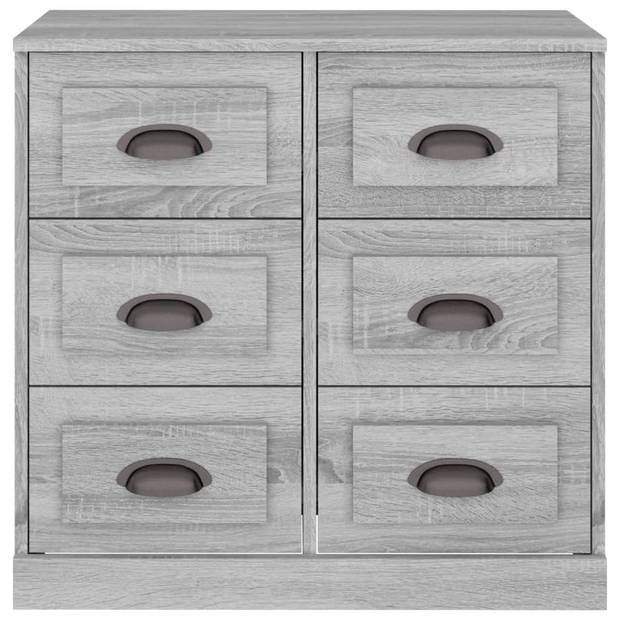 The Living Store Dressoir Grijs Sonoma Eiken - 70 x 35.5 x 67.5 cm - Duurzaam Hout