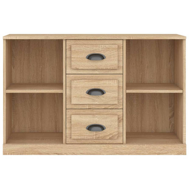 The Living Store Dressoir - Sonoma Eiken - 104.5 x 35.5 x 67.5 cm - Stevig bewerkt hout met opbergruimte