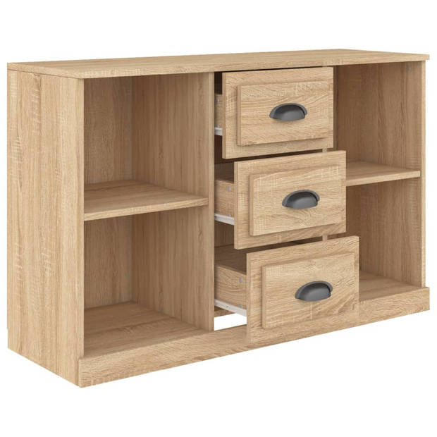 The Living Store Dressoir - Sonoma Eiken - 104.5 x 35.5 x 67.5 cm - Stevig bewerkt hout met opbergruimte