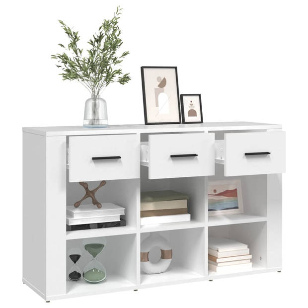 The Living Store Dressoir - Klassiek - Bijzetkast - 100 x 30 x 59.5 cm - Wit