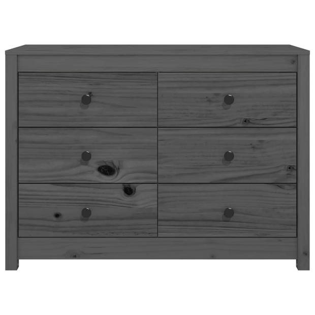 The Living Store Dressoir - Grenenhout - 100 x 40 x 72 cm - Grijs