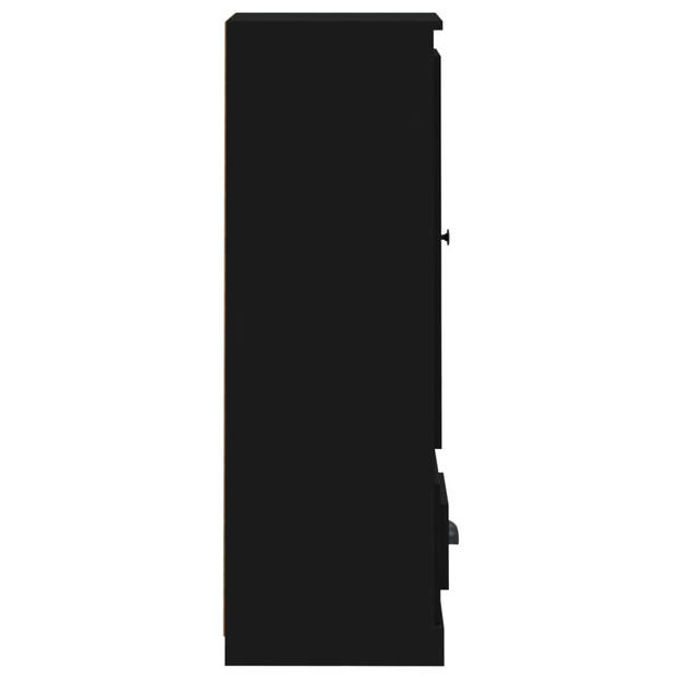 vidaXL Hoge kast 36x35,5x103,5 cm bewerkt hout zwart