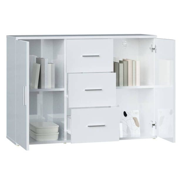 The Living Store Dressoir Wit - - Kasten - 91x29.5x65 cm (LxBxH)