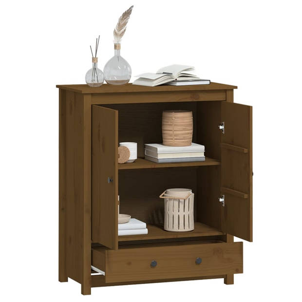 The Living Store Houten Kast - Massief Grenenhout - Dressoir - 83 x 41.5 x 100 cm - Voldoende opbergruimte