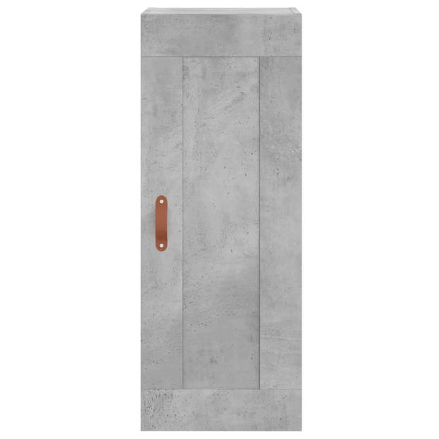 vidaXL Wandkast 34,5x34x90 cm bewerkt hout betongrijs