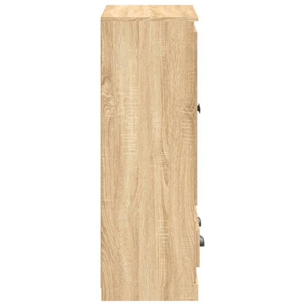 vidaXL Hoge kast 60x35,5x103,5 cm bewerkt hout sonoma eikenkleurig