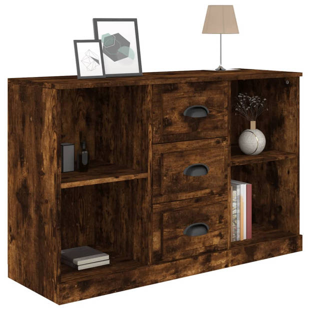 The Living Store Dressoir Classic Gerookt Eiken - 104.5 x 35.5 x 67.5 cm - Stevig materiaal - voldoende opbergruimte