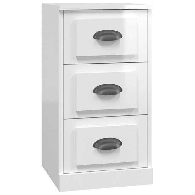 The Living Store Dressoir Classic - Bijzetkast - 36 x 35.5 x 67.5 cm - Hoogglans wit