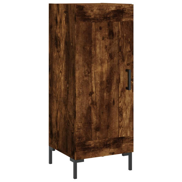 vidaXL Hoge kast 34,5x34x180 cm bewerkt hout gerookt eikenkleurig