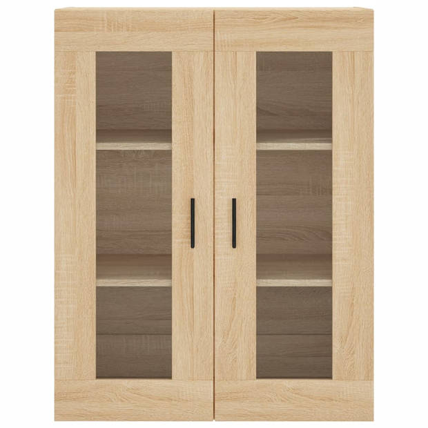 vidaXL Hoge kast 69,5x34x180 cm bewerkt hout sonoma eikenkleurig