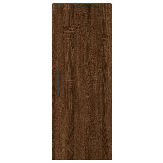 vidaXL Hoge kast 34,5x34x180 cm bewerkt hout bruin eikenkleur