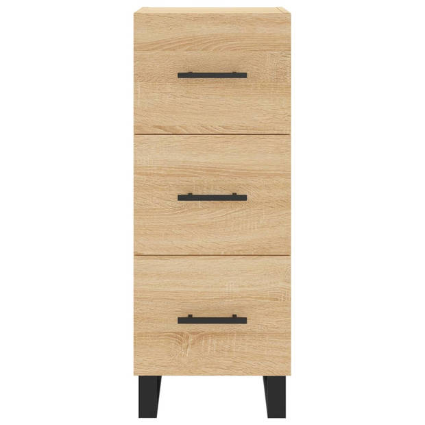 vidaXL Dressoir 34,5x34x90 cm bewerkt hout sonoma eiken