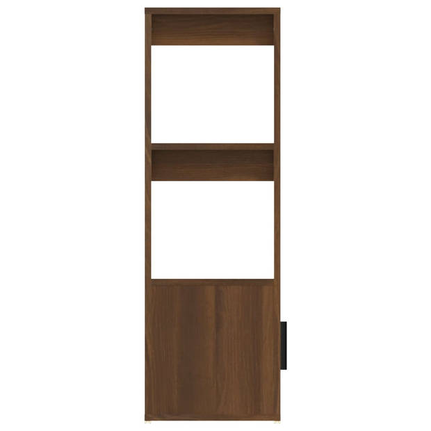 The Living Store Dressoir 80x30x90 cm bewerkt hout bruineikenkleurig - Keukenkast