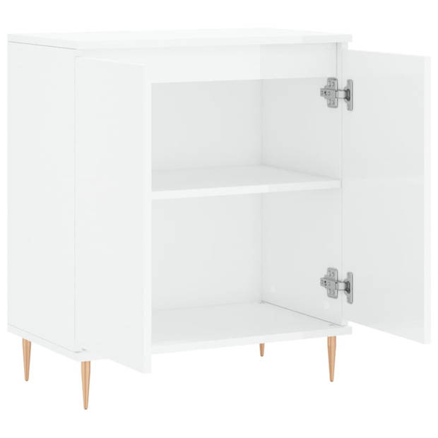 The Living Store Dressoir - Opbergkast - 60 x 35 x 70 cm - Hoogglans wit