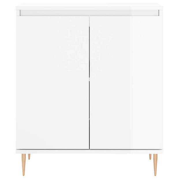 The Living Store Dressoir - Opbergkast - 60 x 35 x 70 cm - Hoogglans wit