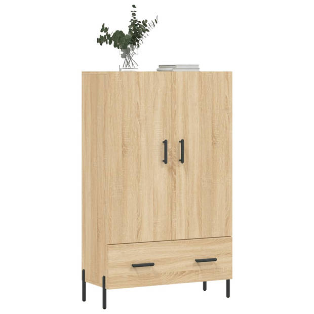 vidaXL Hoge kast 69,5x31x115 cm bewerkt hout sonoma eikenkleurig