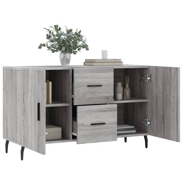 The Living Store Dressoir - Moderne - Kast - Afmeting 100 x 36 x 60 cm - Kleur Grijs Sonoma Eiken