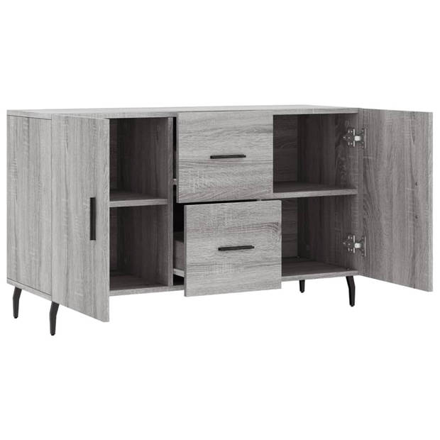 The Living Store Dressoir - Moderne - Kast - Afmeting 100 x 36 x 60 cm - Kleur Grijs Sonoma Eiken