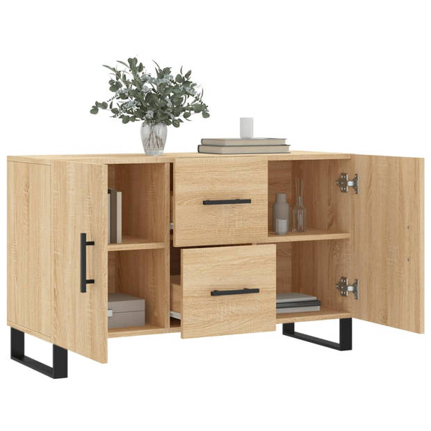 vidaXL Dressoir 100x36x60 cm bewerkt hout sonoma eikenkleurig