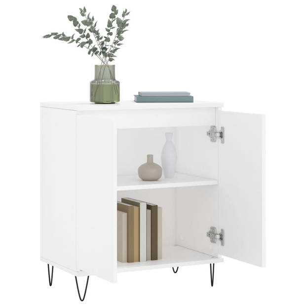 The Living Store Dressoir - - Opbergkast - Afmetingen- 60 x 35 x 70 cm - Kleur- wit