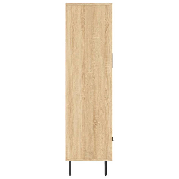 vidaXL Hoge kast 69,5x31x115 cm bewerkt hout sonoma eikenkleurig