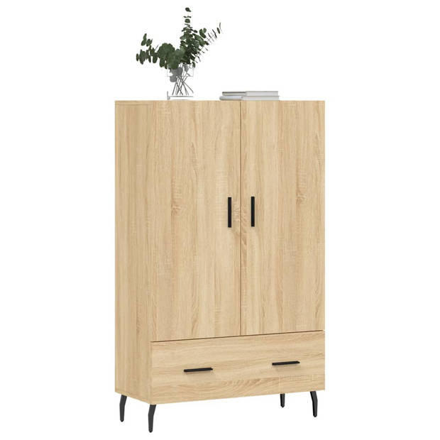 vidaXL Hoge kast 69,5x31x115 cm bewerkt hout sonoma eikenkleurig