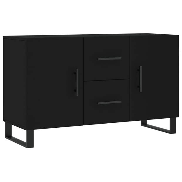 The Living Store Dressoir - Zwart - 100 x 36 x 60 cm - Duurzaam bewerkt hout en metaal