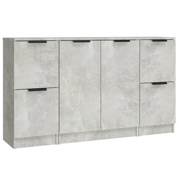 The Living Store Dressoir Betongrijs - 30x30x70 cm - 60x30x70 cm - Bewerkt hout