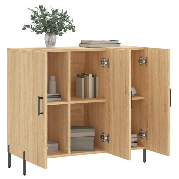 The Living Store Dressoir - 90 x 34 x 80 cm - Sonoma eiken kleur