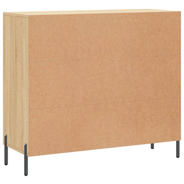 The Living Store Dressoir - 90 x 34 x 80 cm - Sonoma eiken kleur