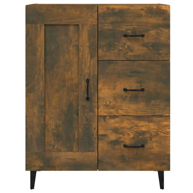 The Living Store Dressoir - Klassiek - Gerookt eiken - 69.5 x 34 x 90 cm - Opbergruimte