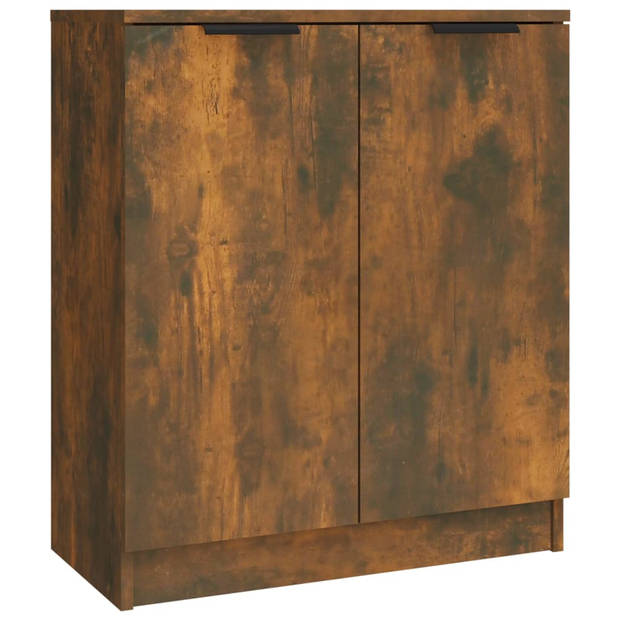 The Living Store Dressoir Smoked Oak Eiken - 70x60x30cm - Opbergruimte - Multifunctioneel - Montagehandleiding