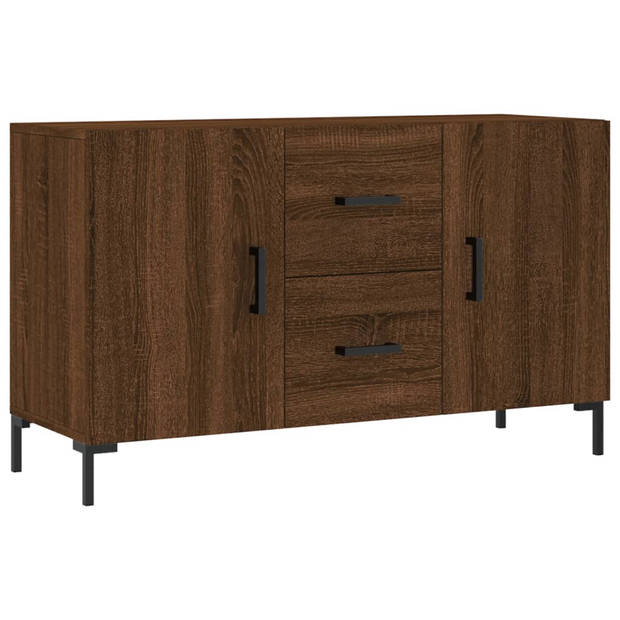 The Living Store Dressoir Bruineiken - 100 x 36 x 60 cm - Duurzaam bewerkt hout en metaal