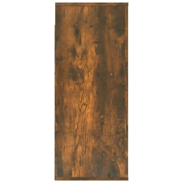 vidaXL Wandkast 80x33x80 cm bewerkt hout gerookt eikenkleurig