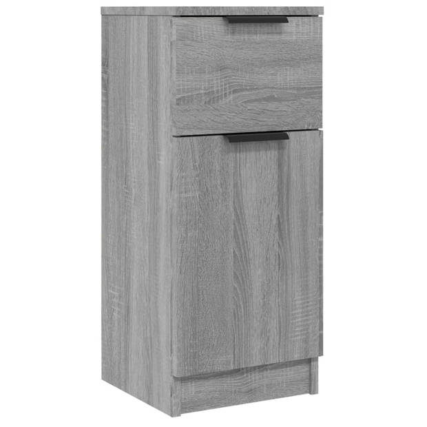 The Living Store Dressoir - veelzijdige opbergkast - Afmetingen- 30 x 30 x 70 cm - Kleur- grijs sonoma eiken