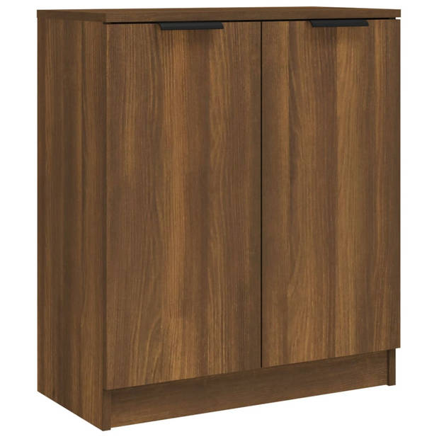 The Living Store Dressoir - Minimalistische Charme - Bruineiken - 60 x 30 x 70 cm - Bewerkt hout