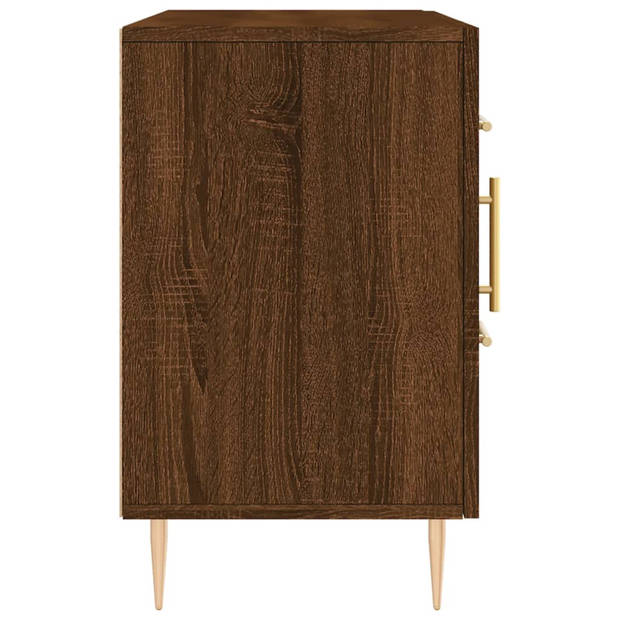 The Living Store Dressoir Bruineiken - 100 x 36 x 60 cm - Duurzaam hout - metalen poten